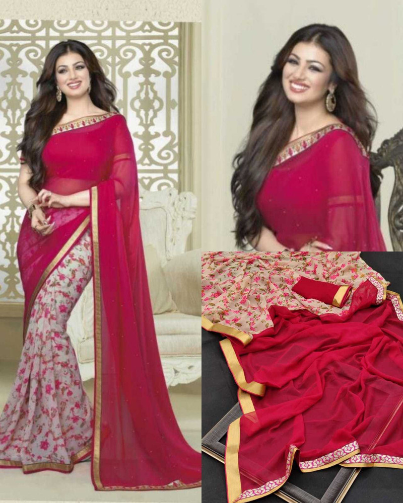 Flipkart chiffon sales party wear sarees