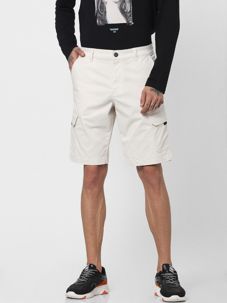 JACK JONES Solid Men Beige Cargo Shorts Buy JACK JONES Solid