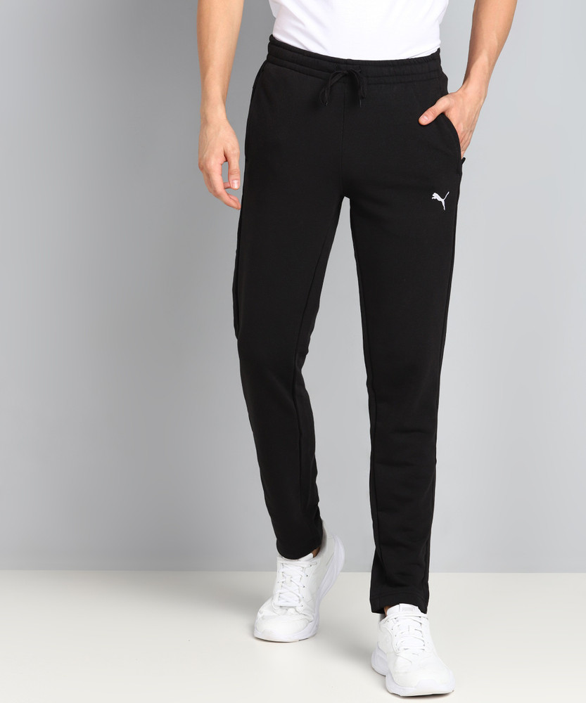 PUMA Zippered Sweatpants TR Solid Men Black Track Pants