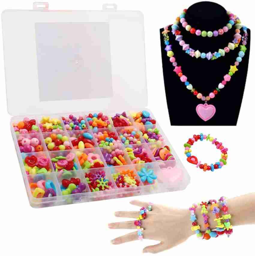 500 Pcs Beads for Girls Toys Kids Jewelry Making Kit Pop-Bead Art and Craft  Kits DIY Bracelets Necklace Hairband and Rings Toy for Age 3 4 5 6 7 8 Year  Old Girl 
