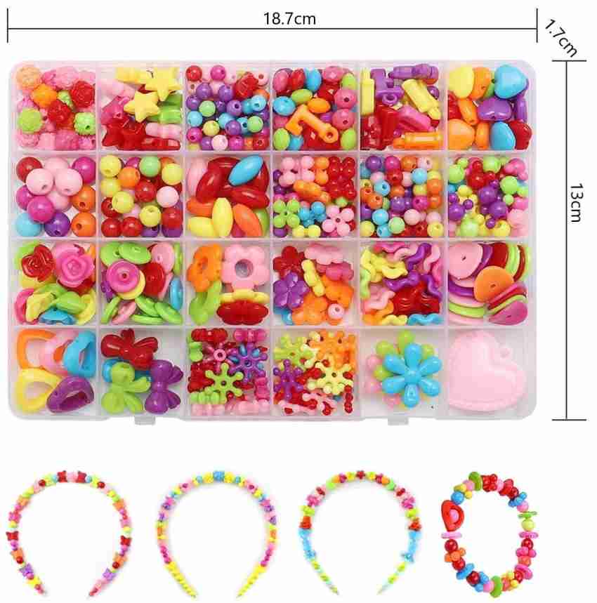 Massmot 410Pcs Beads for Kids Crafts, Children's Jewelry Making Kit, DIY  Bracelets Necklace Hairband and Rings Craft Kits for 4-12 Years Old Little  Girls, Multicolor : : Toys & Games