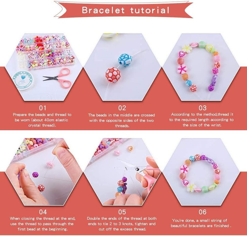 450pcs Colorful DIY Beads Set for Kids, Jewelry India