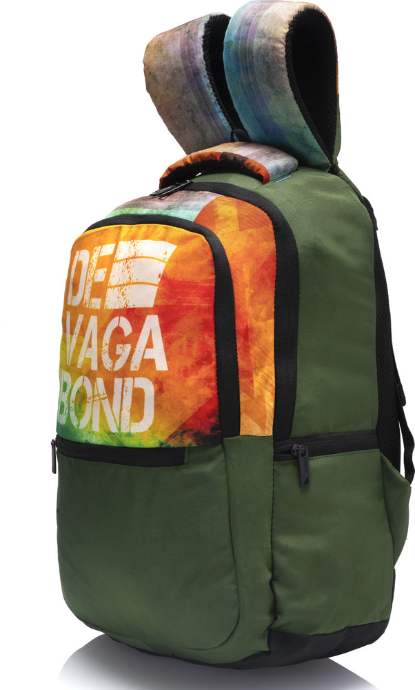 DE VAGABOND Polyester backpack Elliot Green 24 Ltr 24 L Backpack Green Price in India Flipkart