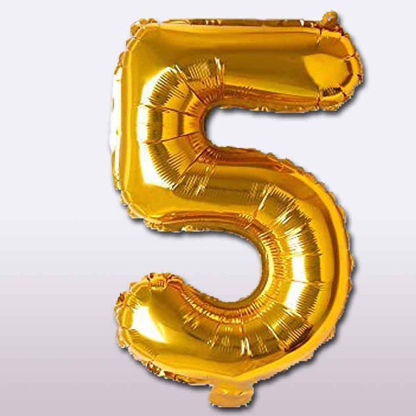 Flipkart Shopperskart Solid 5 Number Shaped Helium Air Gas
