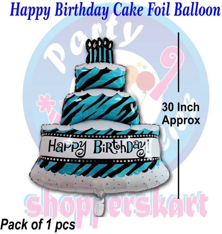 Happy birthday cake shape foil balloon for birthday party decoration
