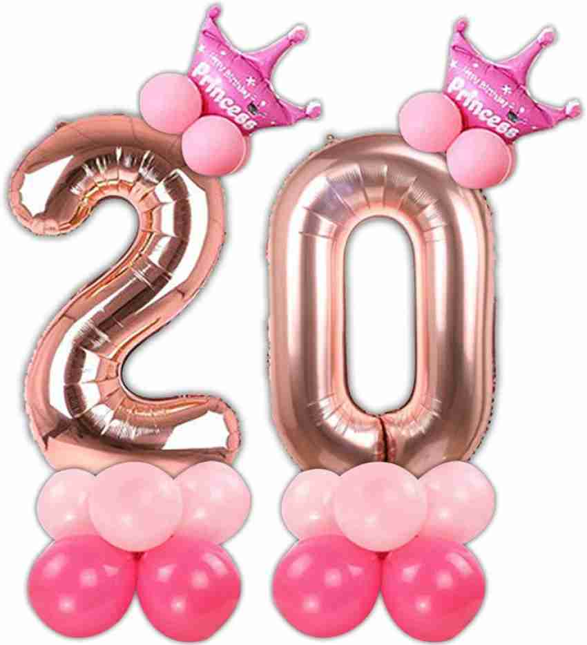 Balloonistics Solid Rose Gold Number Twenty Foil