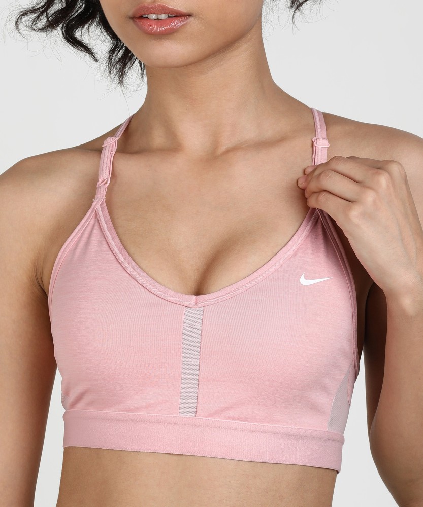 New with tags! Highly Rated NIKE Dri-FIT Indy Women's Light-Support Padded  V-Neck Sports Bra in white/fog grey, Sz XXL, Retails $49+
