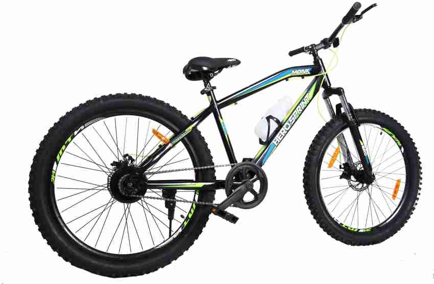 HERO Sprint Monk Front Suspension Dual Disc Semi Fat Bike 26 T Fat