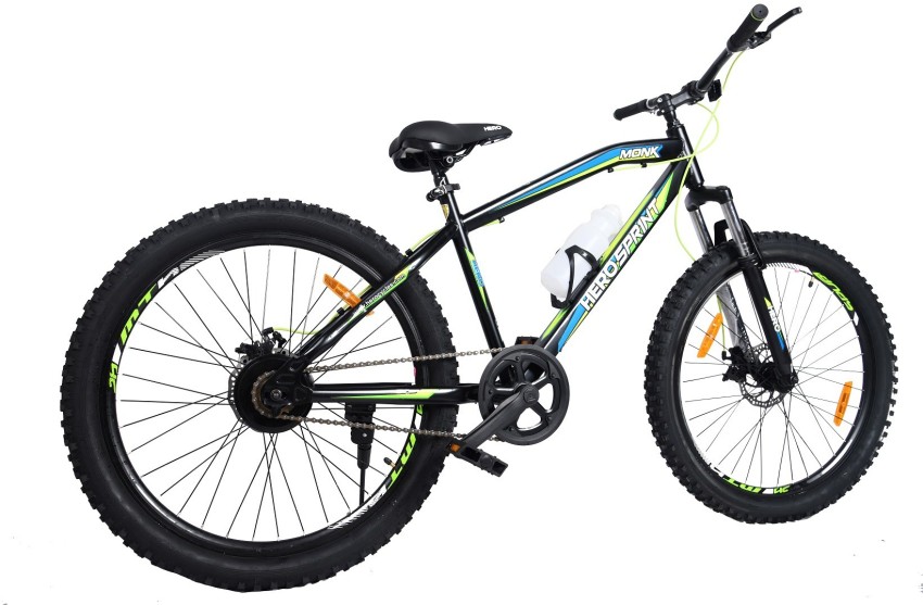 HERO Sprint Monk Front Suspension Dual Disc Semi Fat Bike 26 T Fat