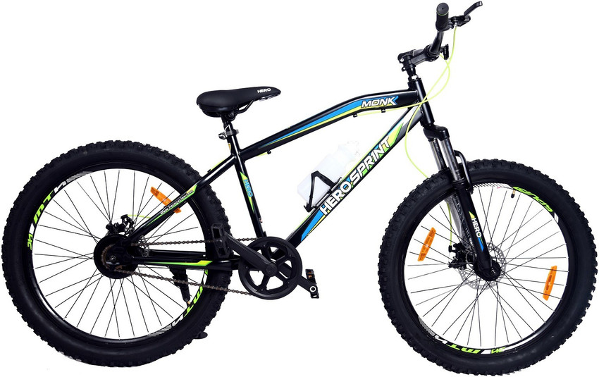 HERO Sprint Monk Front Suspension Dual Disc Semi Fat Bike 26 T Fat