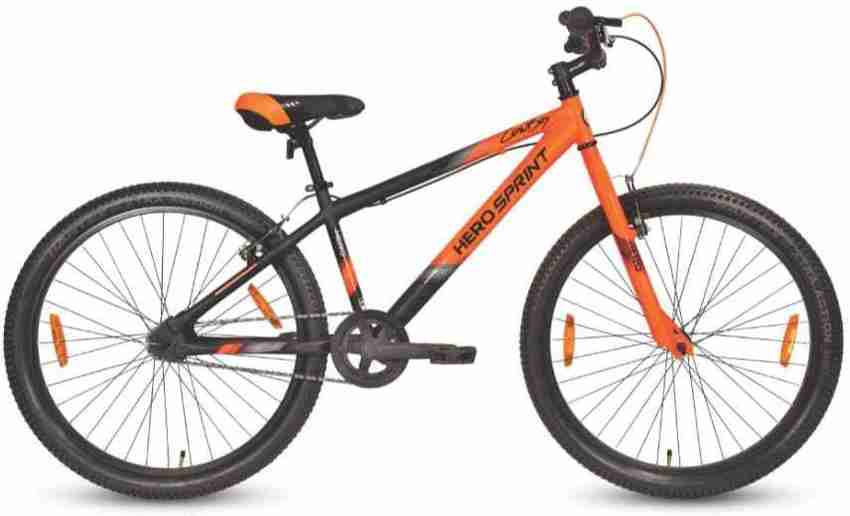HERO Sprint Cowboy 26 T MTB Bicycle Single Speed Colour Orange Neon 27.5 T Mountain Cycle Price in India Buy HERO Sprint Cowboy 26 T MTB Bicycle Single Speed Colour