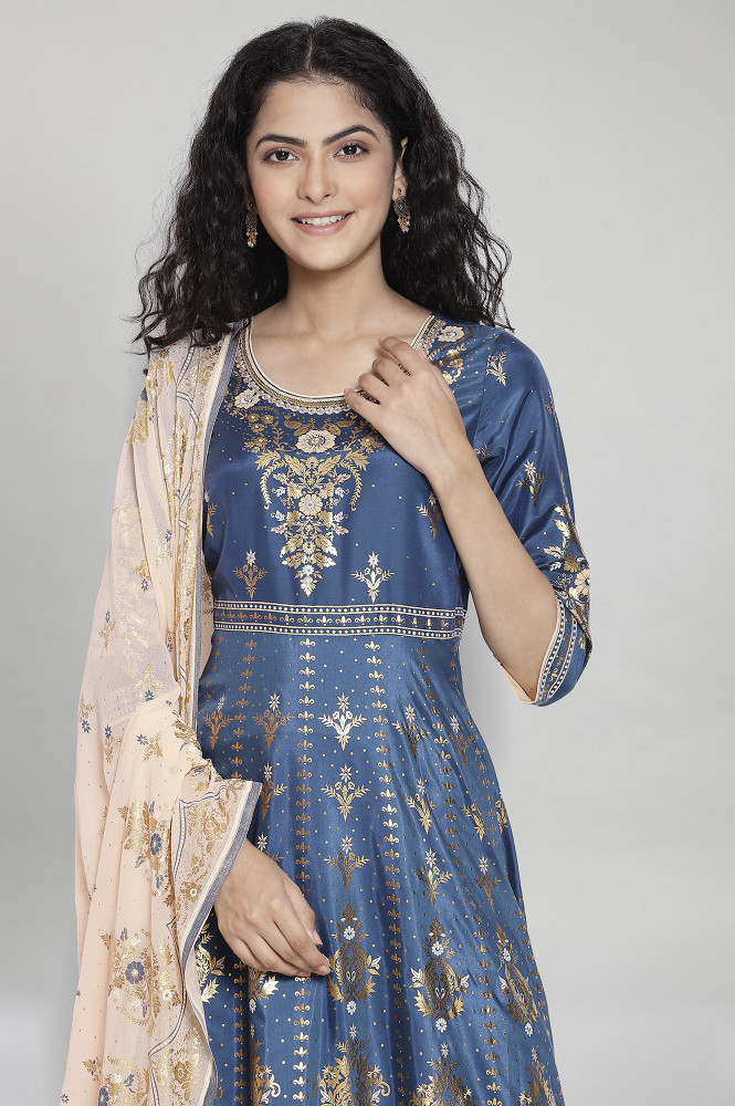 Aurelia Women Ethnic Dress Blue Dress Buy Aurelia Women Ethnic