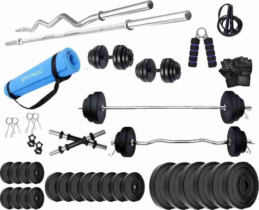 effingo 70 kg 16 70 KG PVC Home Gym Kit including PVC Weight