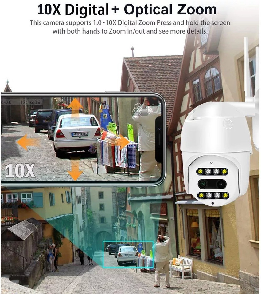 Wireless ptz ip camera with 10x cheap optical zoom