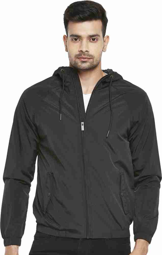 Mens black jacket no hot sale hood