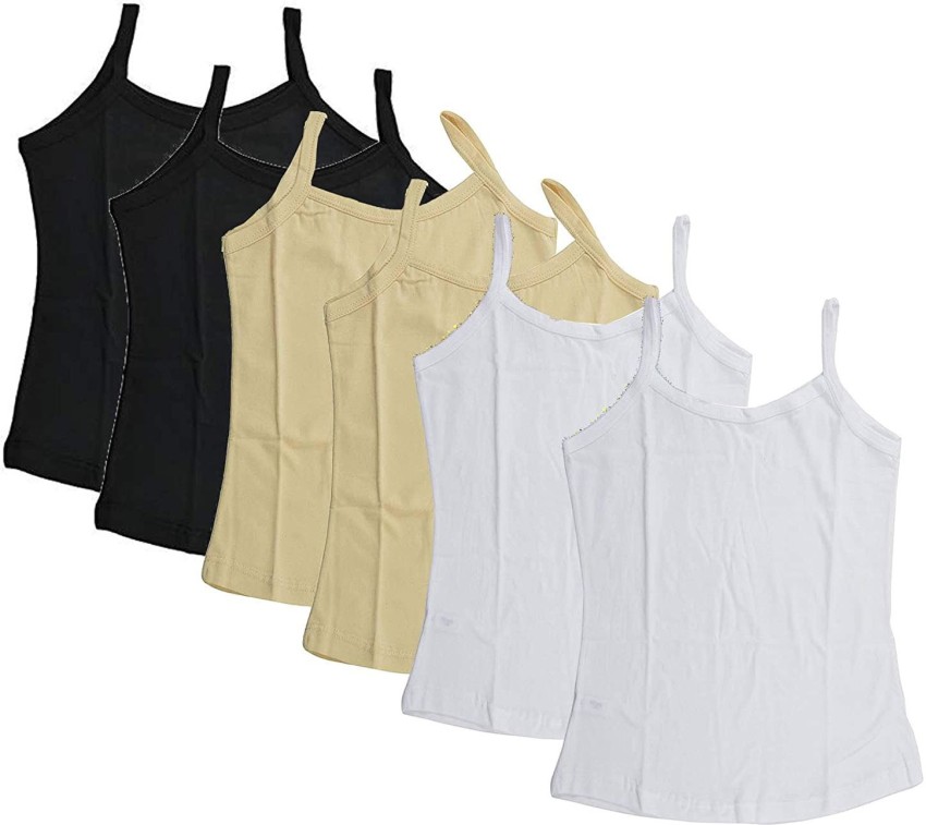 4 Packs Baby Toddler Girl 100% Cotton Bow Color White Undershirt Cami Tank  Top