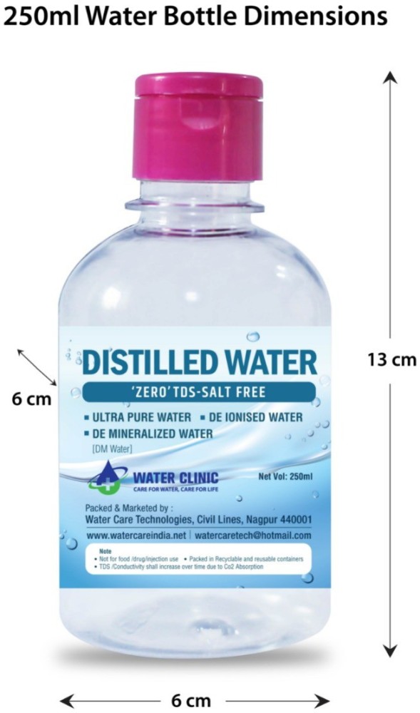 Water Care Ultra Pure Di-Ionised Distilled Water for  Battery/Inverter/Medical Equipment's/Chemicals and Cosmetic Formulations -  with Flip Cap/250ml Bottle Kitchen Cleaner Price in India - Buy Water Care  Ultra Pure Di-Ionised Distilled Water