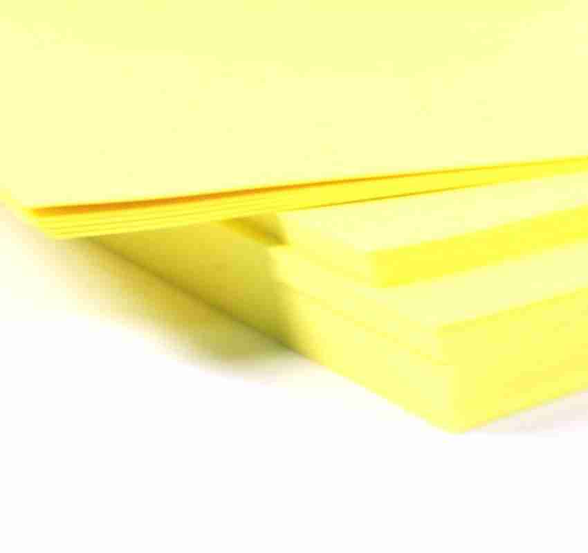 JPK A5 Size (500 SHEETS) YELLOW PAPER FOR VOUCHER AND  RECEIPT AND SMALL BILLS A5 70 gsm Printer Paper - Printer Paper