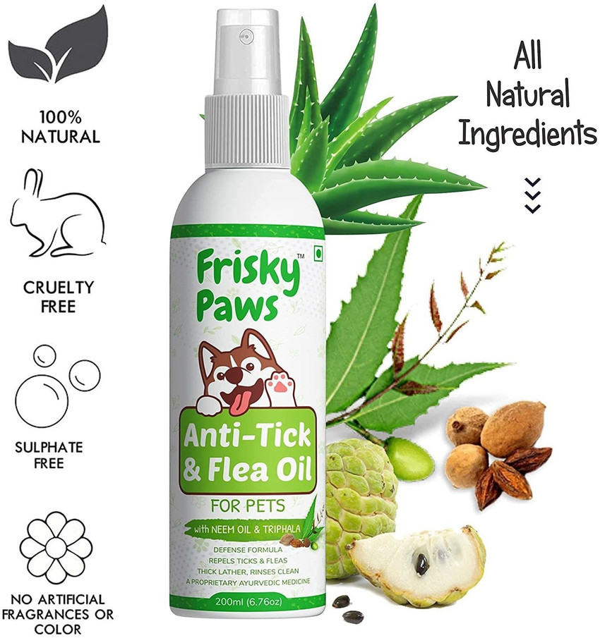 Frisky Paws Anti Tick Flea Oil Spray Insect Repellent Spray