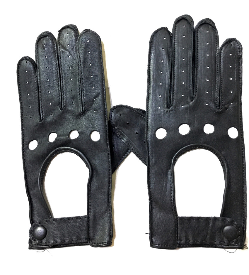 Genuine leather driving gloves clearance