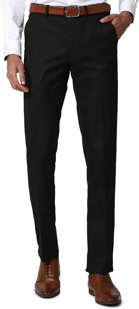 PETER ENGLAND Slim Fit Men Black Trousers - Buy PETER ENGLAND Slim Fit Men  Black Trousers Online at Best Prices in India