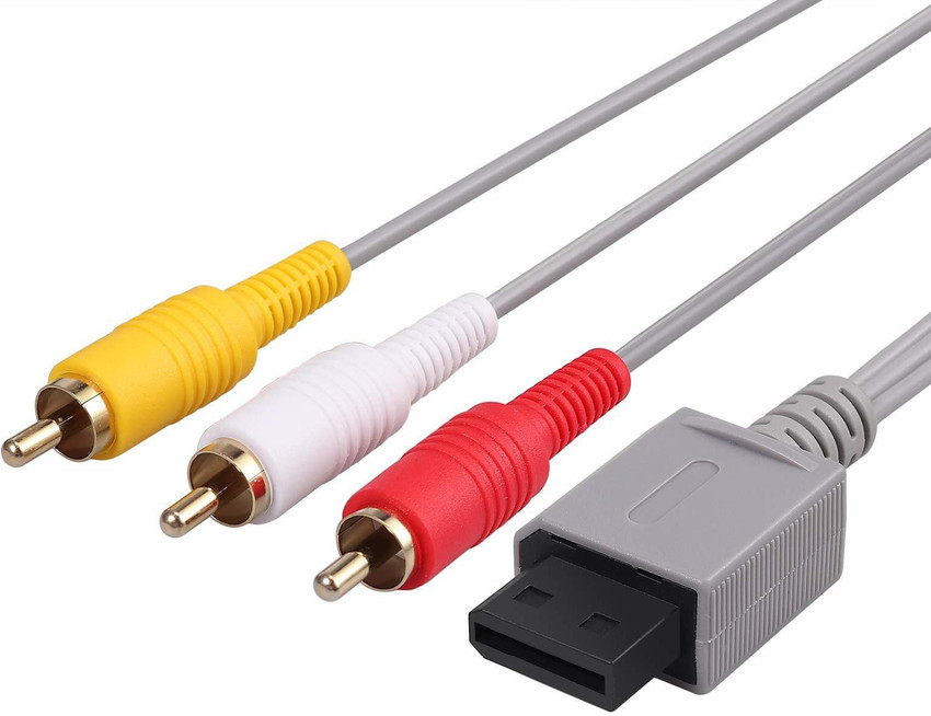 JAYJIT TV out Cable AV Cable for Wii Audio Video AV Composite
