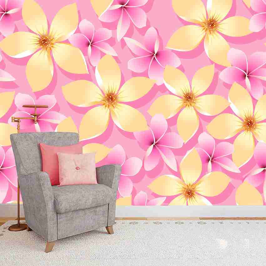 Pink and yellow outlet wallpaper