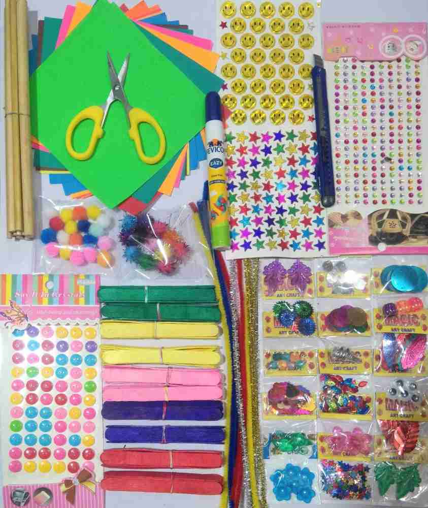 Ultimate Arts and Crafts Supplies Set 1000 Pieces Craft Gift Box for Kids:  DIY Craft Supply for Kids, Girls, and Boys. 