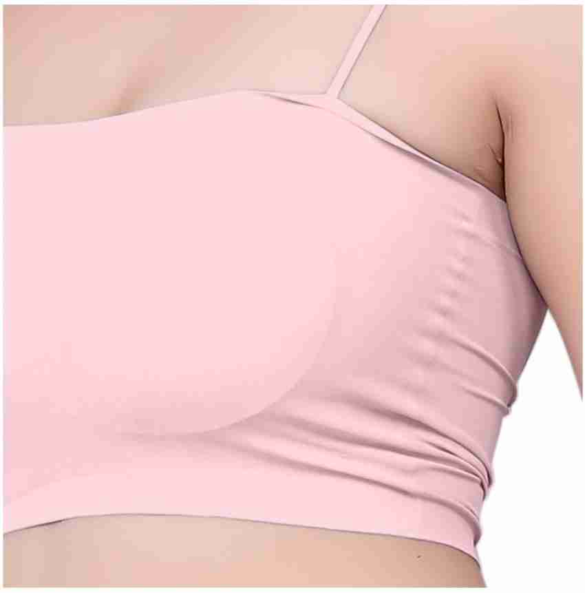 COMFRIX Women Cami Bra cum crop top lightly padded by soft cup