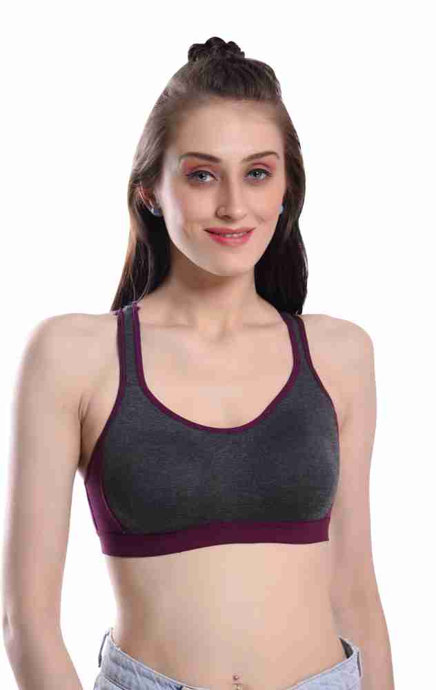 Buy NEONFIT Fashion Non Padded Sports Bra (Blue) Online at Best
