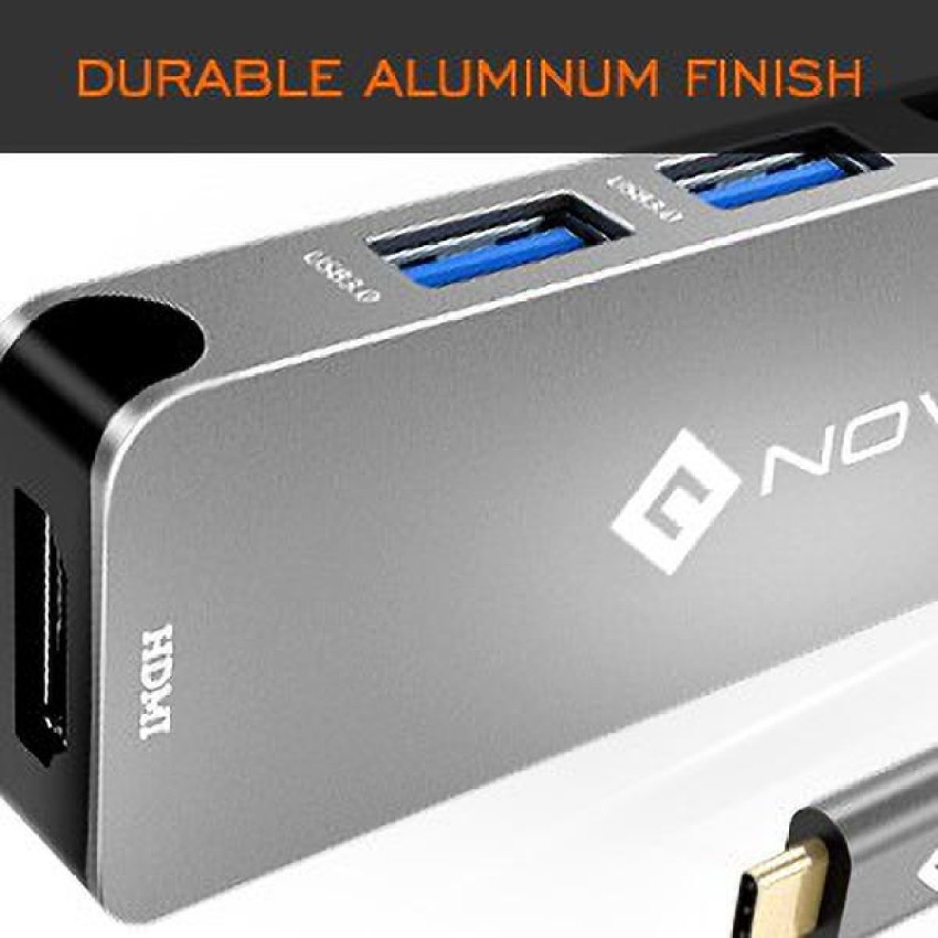 NOVOO Hub USB C HDMI, USB-C vers HDMI 4K, Lecteur de Carte SD & Micro SD, 2  x USB 3.0, Adaptateur USB C en Aluminium - Flash Deal - Ventes flash de