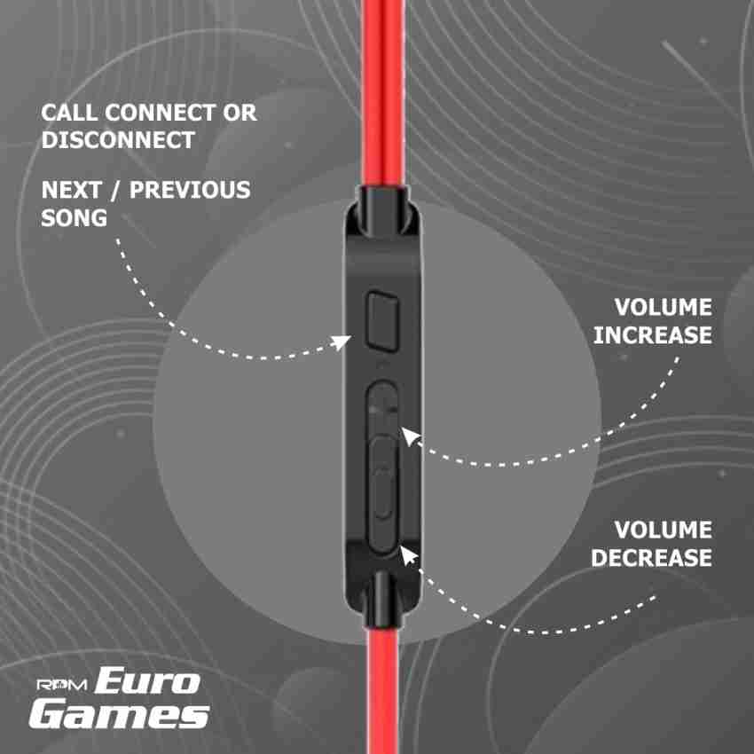 RPM Euro Games Wired in Ear Gaming Earphones with (Red) – RPM Euro Games