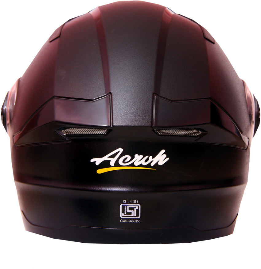 Aeroh SG7 Plus Flip Up Helmet with Clear Visor Black M