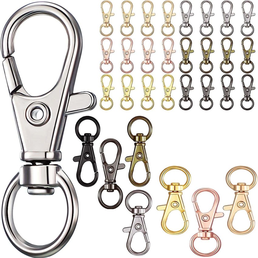 30pcs Flat Key Rings Key Chain Metal Split Ring (Round 3/4 inch Diameter),  for Home Car Keys Organization, Lead Free Nickel Plated Silver 