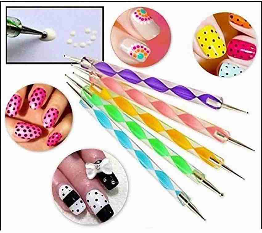 UniTale Daily Use Shining 100 Pcs Best French Artificial Fake Nails Nail  art Nail Extension With 2 Pcs Glues 5 Pcs Two Way Marbleizing Dotting tool  Pen and 1 Pcs Nail Tip