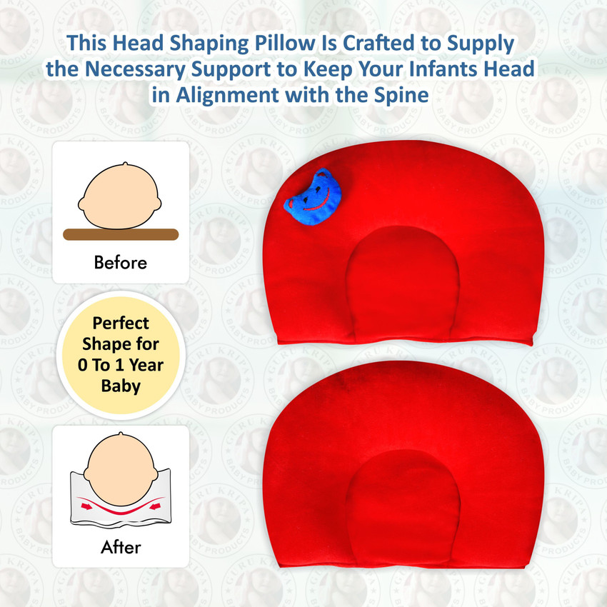 GURU KRIPA BABY PRODUCTS rai pillow rai pillow for baby rai pillow for baby head shaper rai pillow for new born rai pillow for adults rai pillow for baby for 0 12month baby head shaping pillow 0 to 6 ...