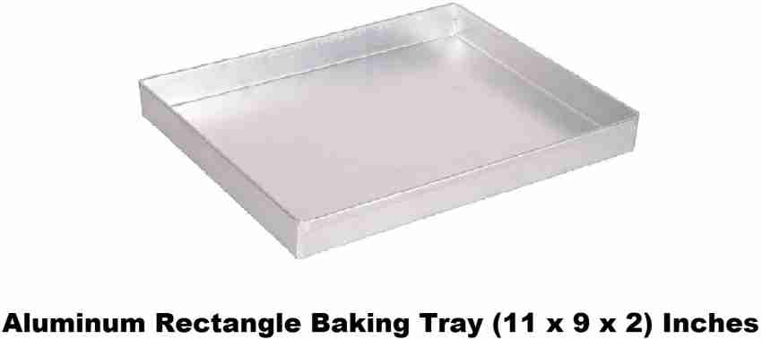 Bakers cutlery Aluminum Rectangle Baking Tray (11 x 9 x 2) Inches Tray  Price in India - Buy Bakers cutlery Aluminum Rectangle Baking Tray (11 x 9  x 2) Inches Tray online at