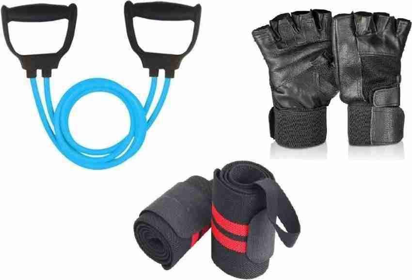 EMMKITZ Double Resistance Band 6 Body Parts of Muscles with gym