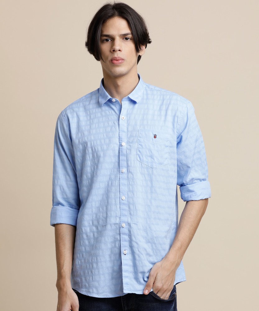 LOUIS PHILIPPE Men Striped Casual Blue Shirt - Buy LOUIS PHILIPPE