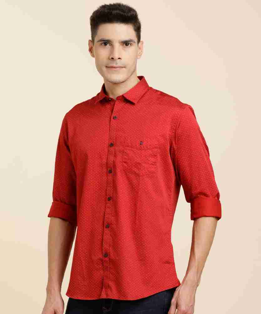 Louis Philippe Sport Men Printed Casual Red Shirt - Buy Louis