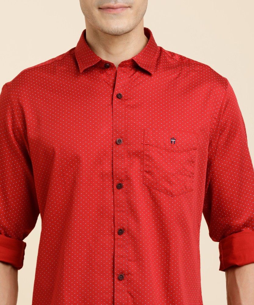 Louis Philippe Sport Men Printed Casual Red Shirt - Buy Louis