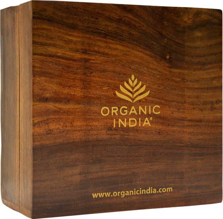 Organic India Tulsi Wooden Gift Box - 100 Tea Bags : Amazon.in: Grocery &  Gourmet Foods