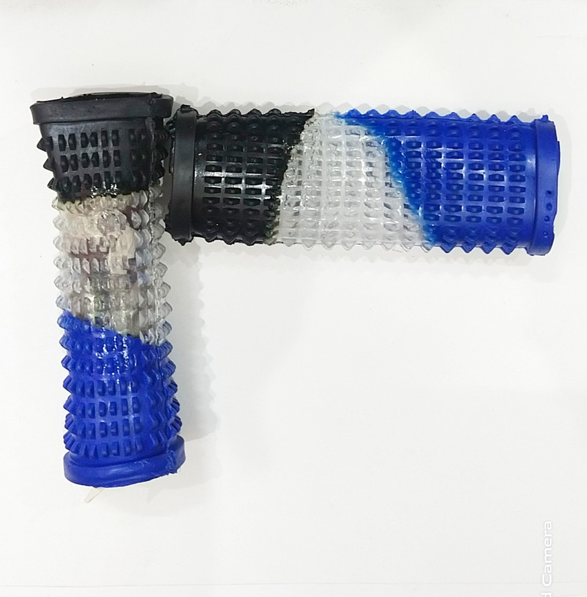 Deconds Bike accelerator cover with blue amd black colour suitable