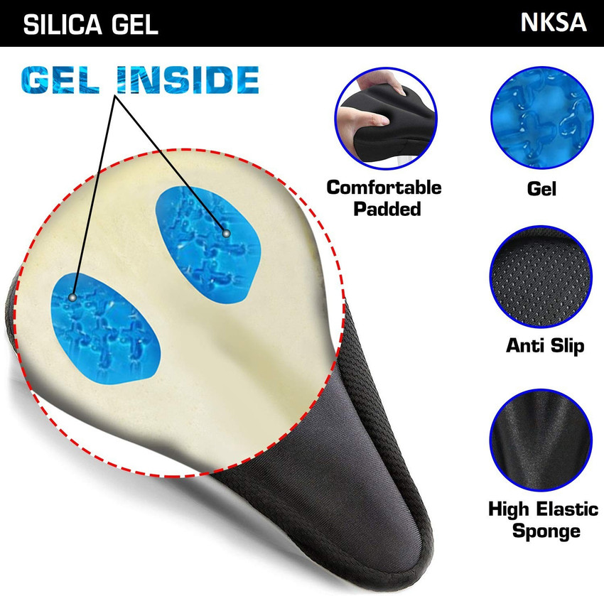 NKSA Soft Silicone Gel Cycle Seat Cover Saddle Cover Free Size Buy NKSA Soft Silicone Gel Cycle Seat Cover Saddle Cover Free Size Online at Best Prices in India Cycling
