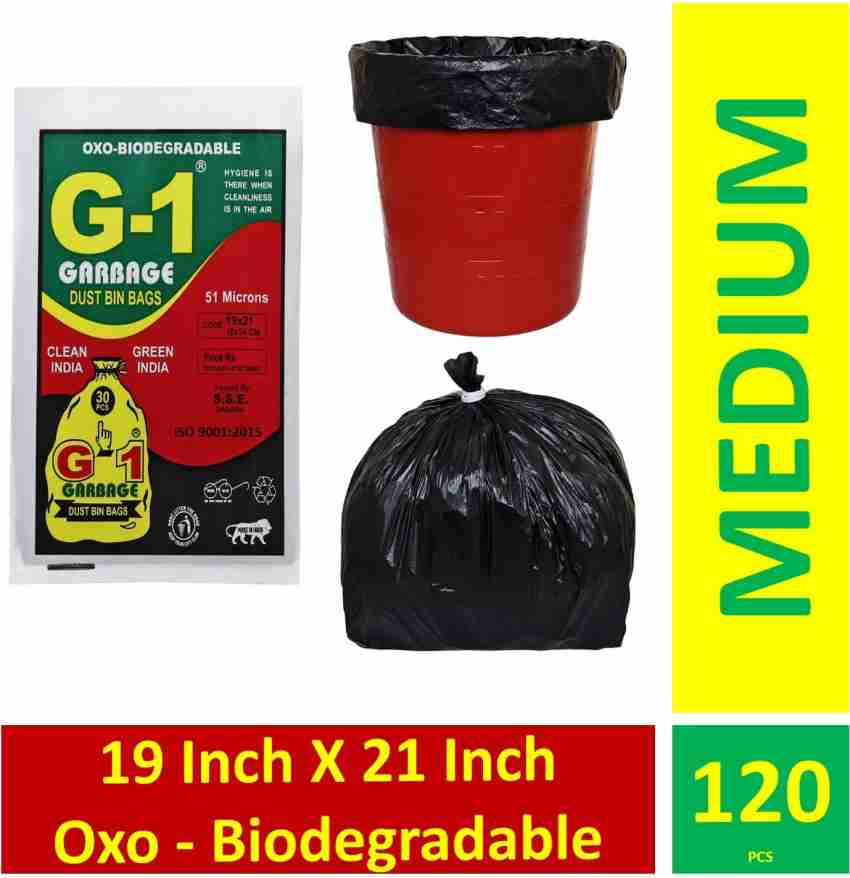 Oxo Biodegradable Garbage Bags Medium Size For Kitchen 120 Bag Per Roll  Pack of4