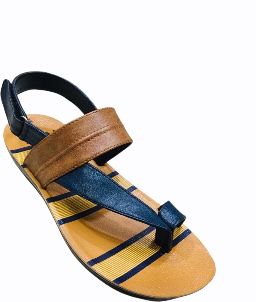 KHADIMS Men Brown Blue Sandals Buy KHADIMS Men Brown Blue