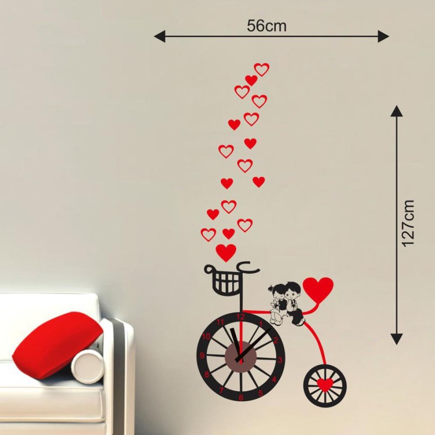 Decoration Designs 127 cm Couple Sitting On Bicycle Wall Sticker PVC Vinyl  Standard Size- 56Cm X 127Cm Color- Multicolor, Self Adhesive Sticker Price  in India - Buy Decoration Designs 127 cm Couple