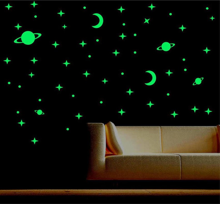 Marsway Kids Removable Moon Stars Glow in The Dark Sticker Night Luminous Room