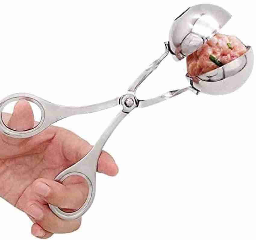 Melon Baller Scoop, Meatball Scoop Ball Maker Meat Baller Tongs Stainless  Steel Cake Pop Maker (L)