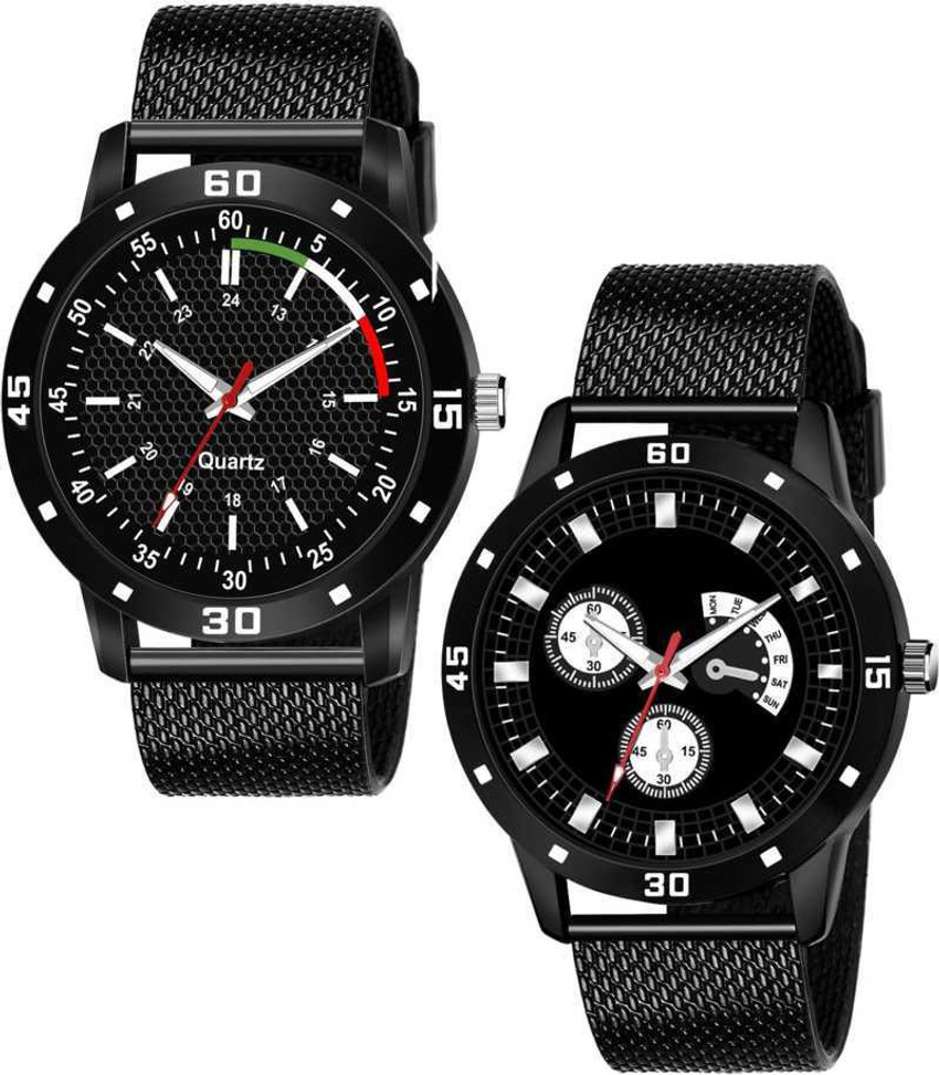 NANDOO CREATION K 492 520 NEW STYLISH ATTRACTIVE FULL BLACK ANALOG